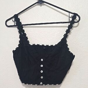 Hey, BABY cropped Embroidered Bralet S